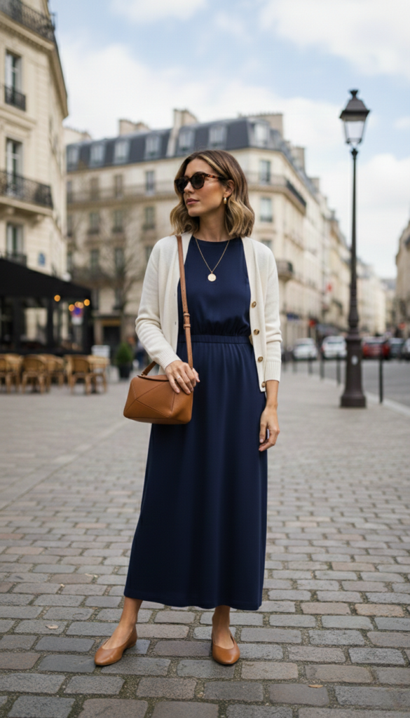 TRAVEL WARDROBE PACKING CHART - SPRING SEASON FEB 2026 - OUTFIT DAY 3 MODEL