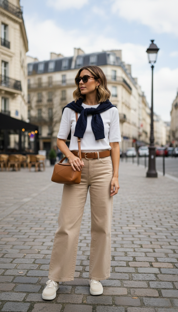 TRAVEL WARDROBE PACKING CHART - SPRING SEASON FEB 2026 - OUTFIT DAY 4 MODEL